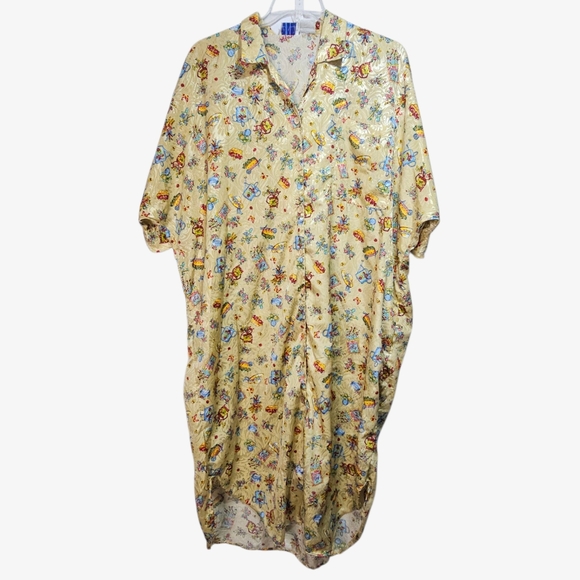 La Nuit Intimates Other - Vintage La Nuit Intimates Women's Floral Garden Print Lounge Gown One Size.